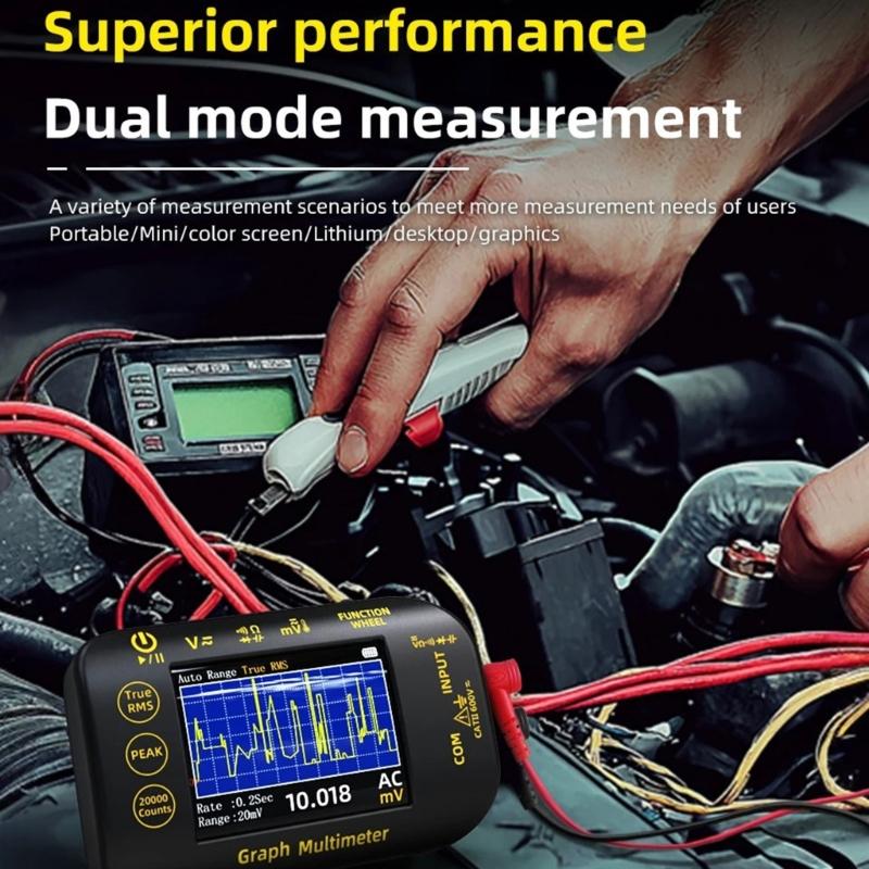 Real Time Waveform Recording Multimeter Temperature Resistance Voltage Continuity Tester High Precisions Multitester