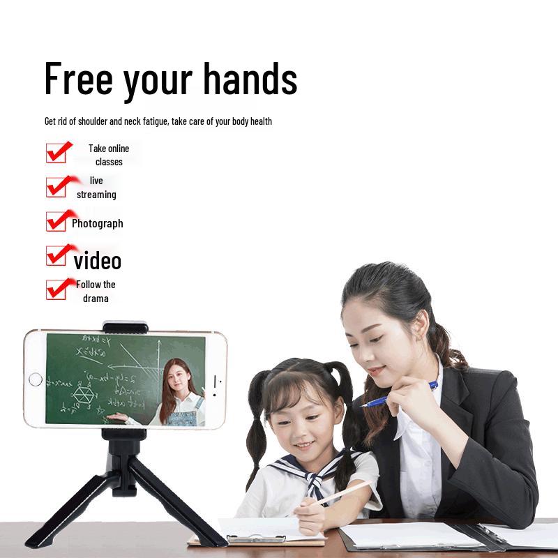 Foldable Phone Stand & Handheld Stabilizer for Live Streaming and Online Classes