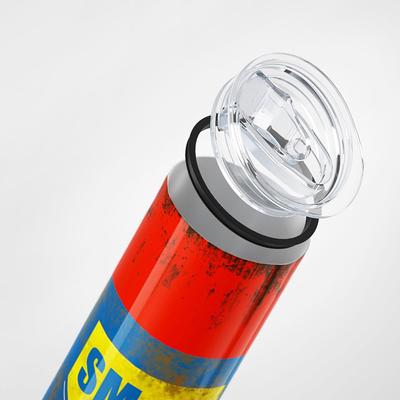 Dirty Pattern Thermos Cup 20Oz Insulated Stainless Steel Tumbler With Lid Engine Oil Filter Thermos Cup,Vintage Water Bottle