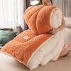 Embossed Velvet Thickened Warm Winter Comforter Soft Solid Color Coral Fleece Weighted Blanket for Bed Queen Size Sleeping Quilt