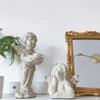Rechteckiger großer Goldspiegel aus Kunstharz Vintage Heimdeko Nordisch Tischstehend Hängend Wand Schlafzimmer Make-up
