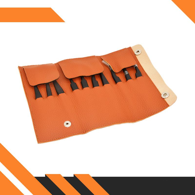 10-teiliges Präzisions-Antistatik-Pinzetten-Set aus Edelstahl mit Ledertasche Wartungswerkzeuge Professionell Gerade gebogen ESD Beauty-Set