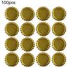 100Pcs Tampas de Garrafa Brilhantes À Prova de Vazamentos Folha de Flandres Mini Tampas de Coroa de Vinho Branco para Casa