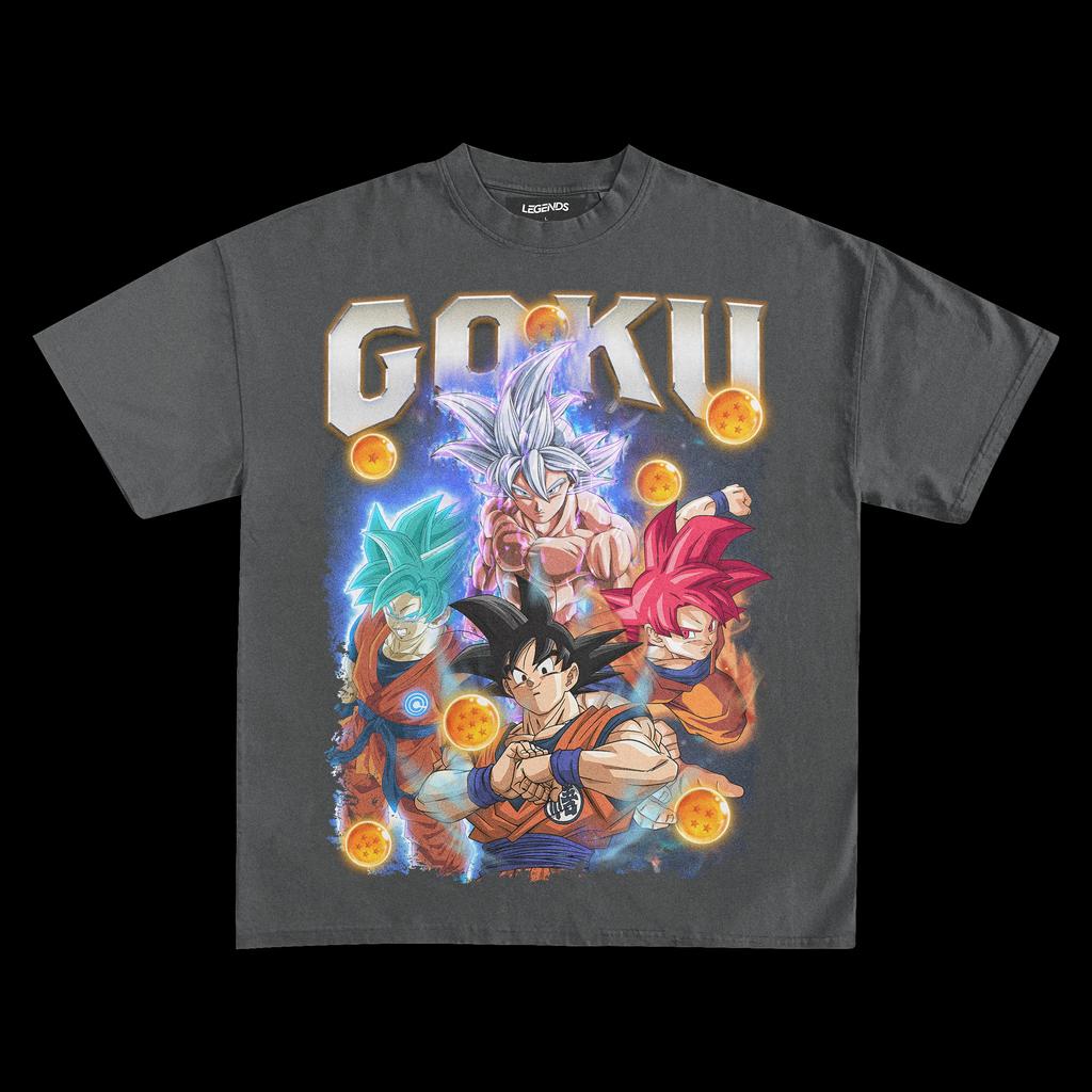 Goku Saiyan Legend Graphic T-shirt Women's Men's Oversized Streetwear Y2k Hip Hop Harajuku Short Sleeves High Quality Female Male Clothing