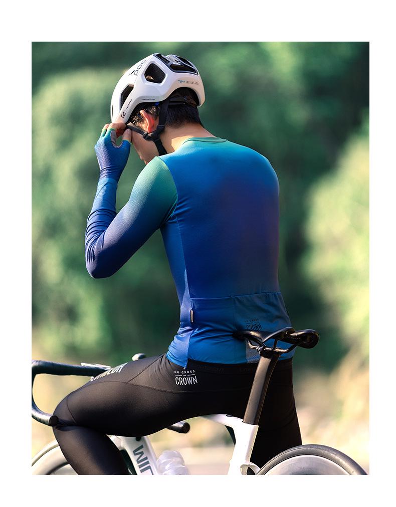 Lampada Men's Pro Cycling Jersey - Long Sleeve, Breathable, Tight-Fit for Spring/Autumn.