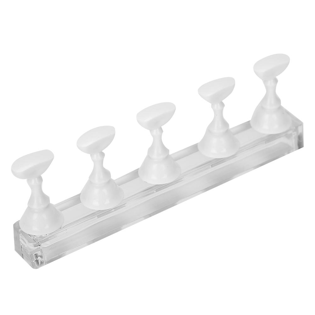 Magnetic Nail Tip Practice Stand False Nail Polish Gel Display Holders Base Manicure Tool