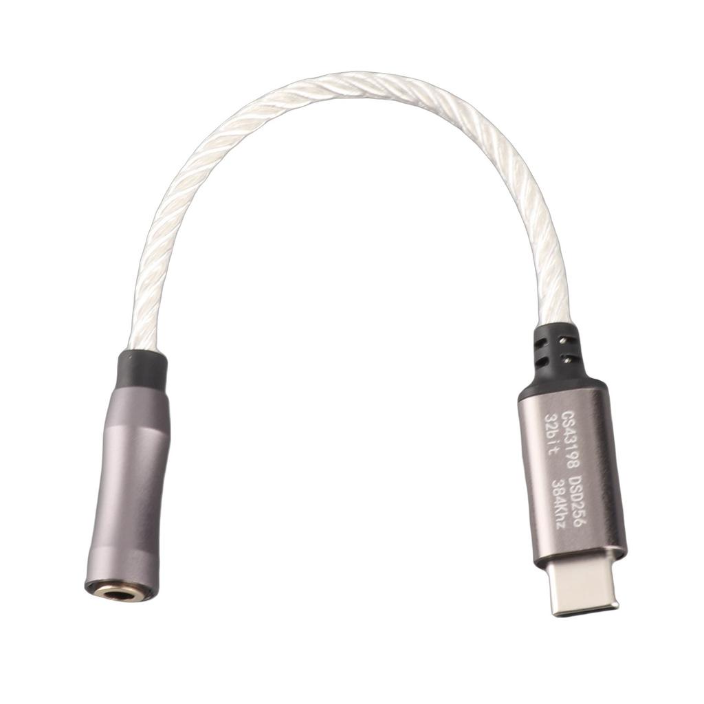 Type C to 3.5mm Headphone Amplifier 15cmCelsius5.9in 120dB Headphone Amplifier for   PC