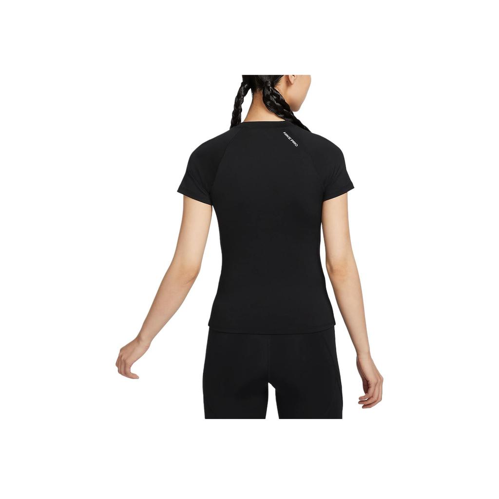 Nike Dri-Fit Γρήγορου Στεγνώματος Μονόχρωμο Λογότυπο Διχτυωτό Εξαεριζόμενο Μπλουζάκι Προπόνησης Γυναικεία Μπλούζες Μαύρο Λευκό FV7843010