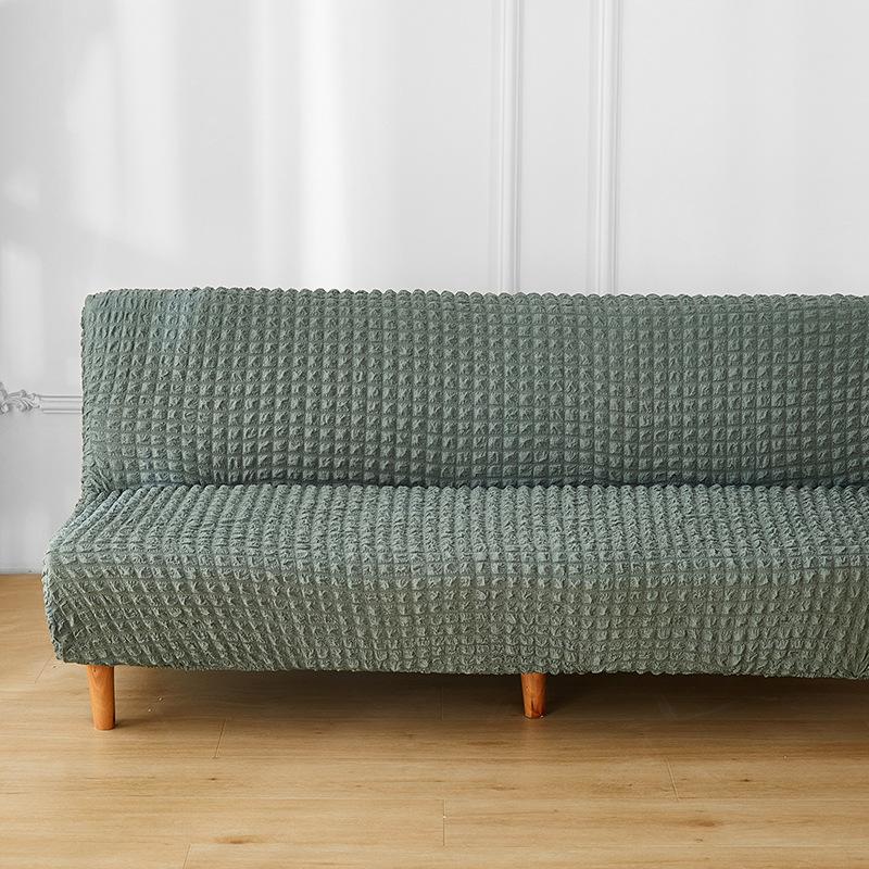 Armless Solid Foam Sofa Cover All Inclusive Elastic Couch Slipcover For Living Room Four Season Universal Dustroof Seat Cushion