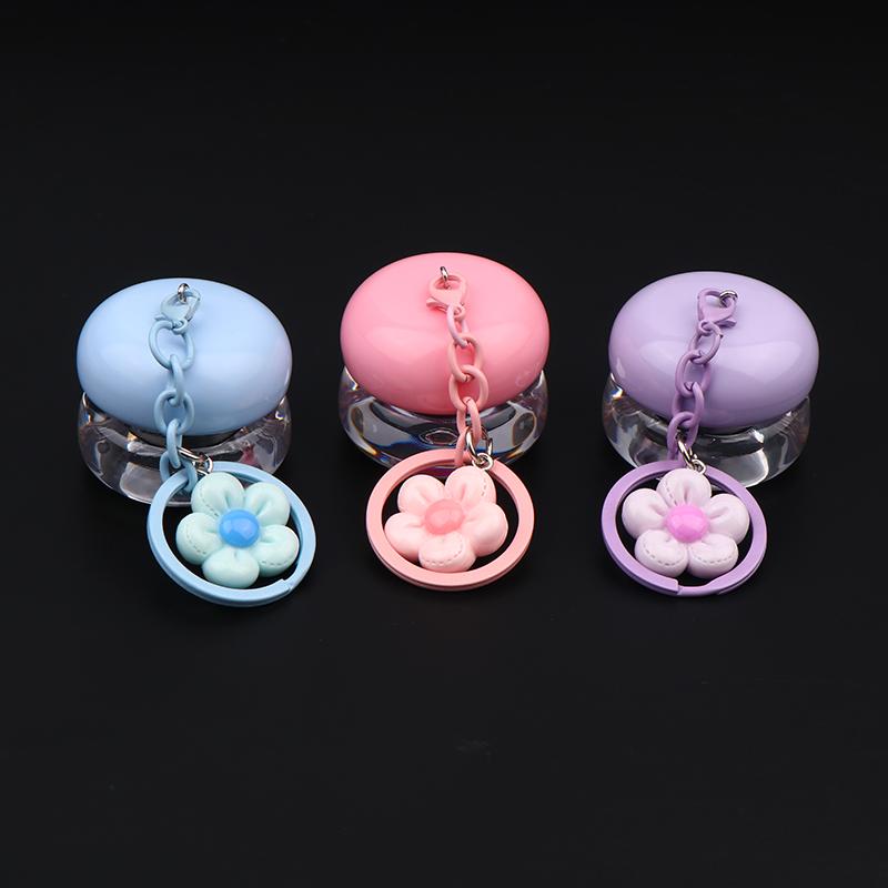 1Pcs 5G Mini Empty Plastic Lip Mask Jars With Keychain Pendant Lip Balm Cans Cream Lip Balm Containers Lipstick Makeup Container