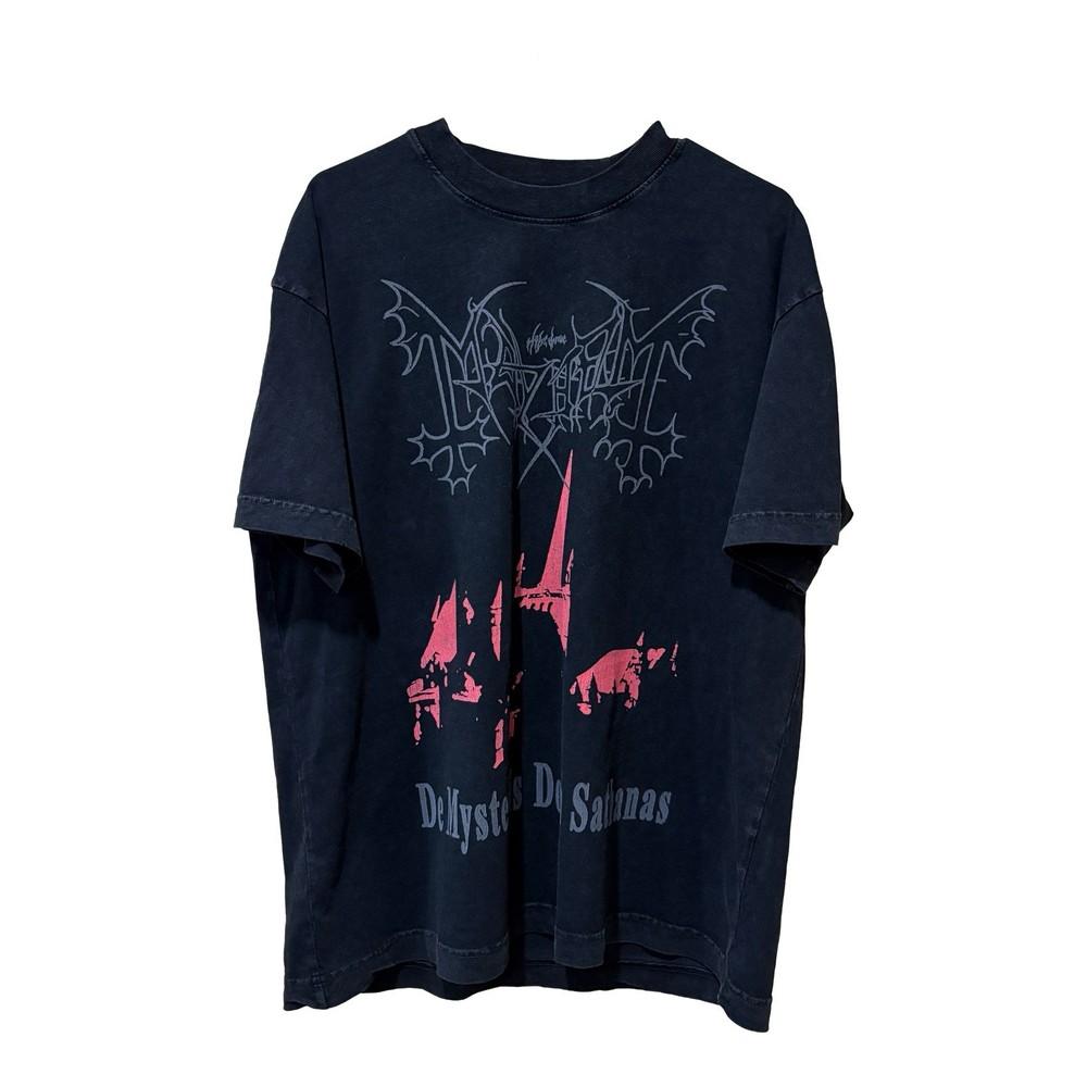 Mayhem TShirt  Black Metal Band Tee  Vintage Style Sunfade Shirt Unisex T-Shirt XXXXL