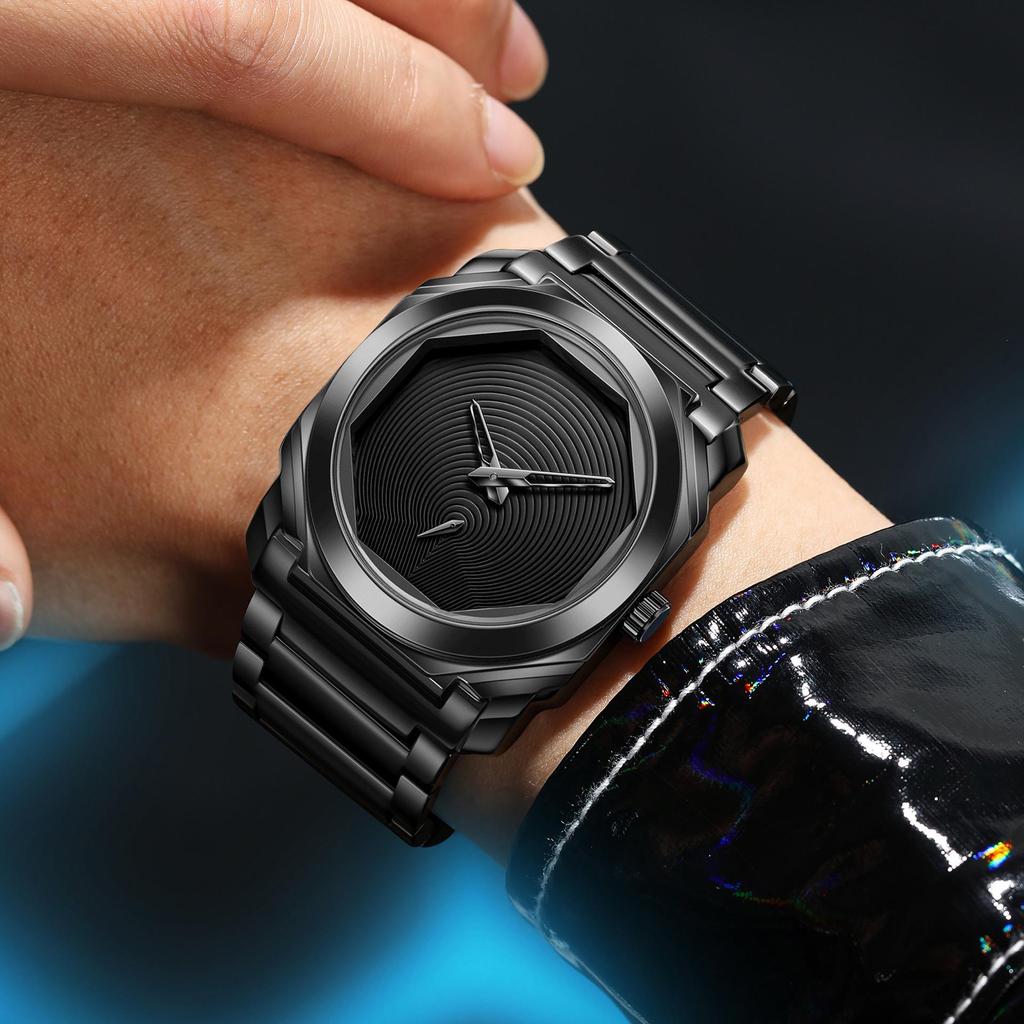 Binbang Octagonal Luxury Waterproof Men's Quartz Watch