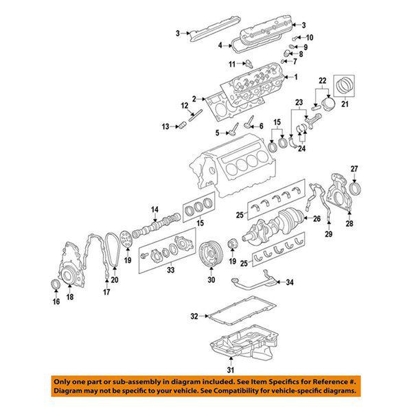 5-teiliger Steuergehäusedichtungssatz für Chevrolet (12633904, 12574294, 12558013)