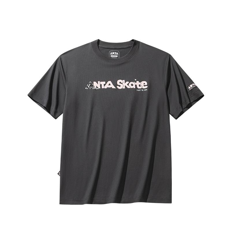 Anta Skateboard T Shirt Unisex Castle Gray 172628109-5 L
