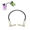 Guitar Effects Cable for Pedalboard Connection and Noise Reduction 6.35mm Guitar Patches Cable Right or Straight Angle
