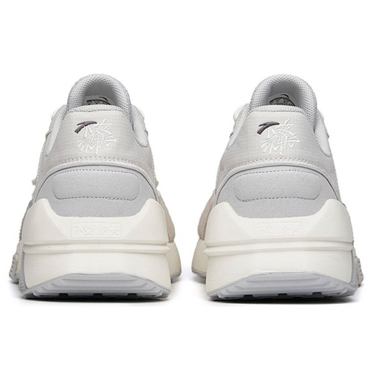 Anta Lifestyle Series Shock Absorbing Non-Slip Low-Top Sports Casual Shoes Men Sneakers White Gray 112228871-1
