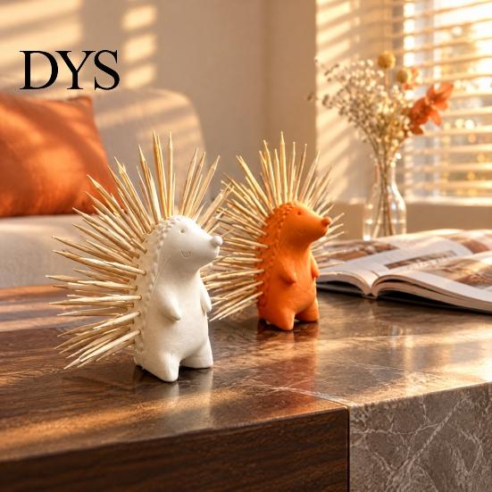 Funny Kitchen Gadget for Dining Room 3D Printed Hedgehog Toothpick Holder, Cute Dispenser, Animal Statue Counter Tabletop Storage Container,