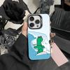 Süße Cartoon K-Jurassic Handyhülle Für IPhone 16 17 15 14 12 13 Pro Max Schwarze Farbe Stoßfeste Hülle