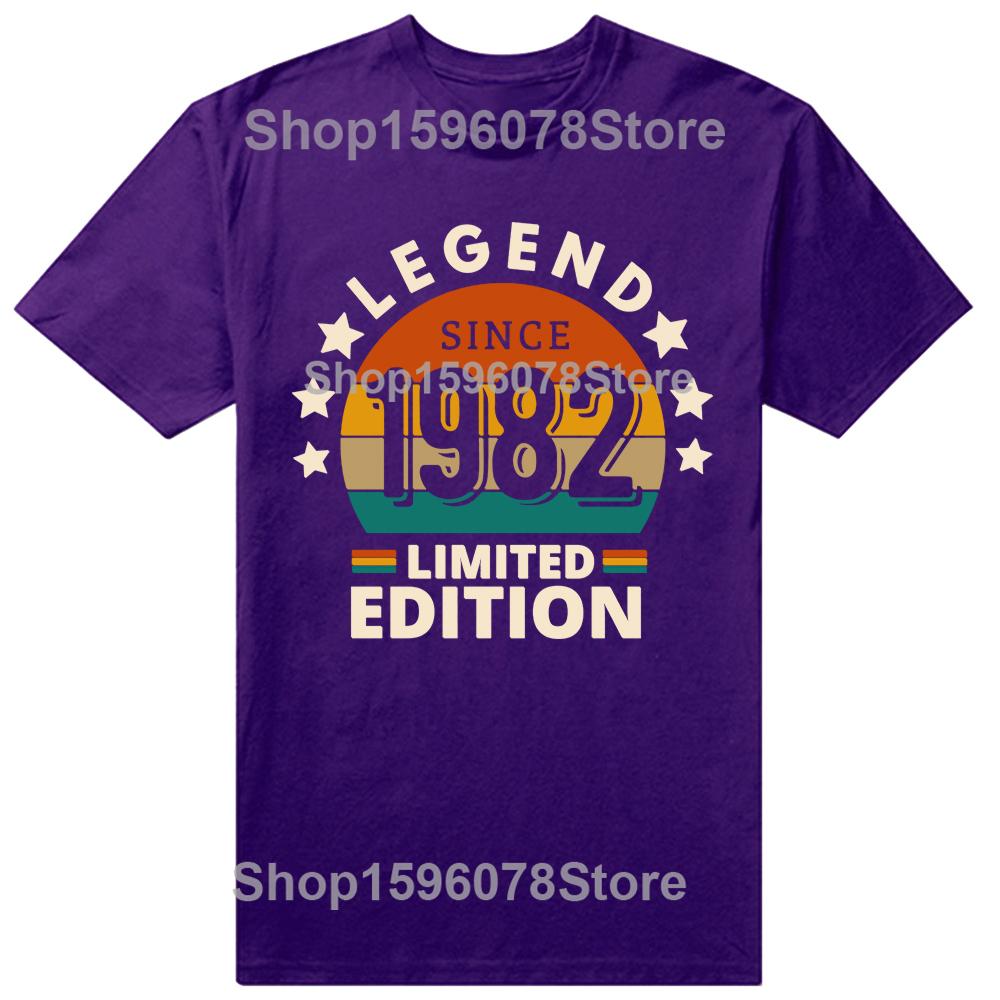 

Legend 1982 Vintage Limited Edition Tshirt Cotton Graphic T-Shirt Cotton Euro Size O-Neck Daily Casual Oversized Unisex Tees 4XL