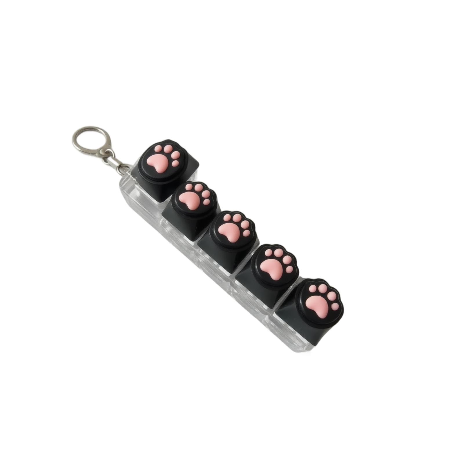 

Cat Paw Keycap Switch Tester with Keychain LED Light Stress Relief Finger Toy for Mechanical Keyboard Switch Testing and Keycap Display One Size