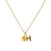 Doreen Box Gold Plated Heart Letter  Pendant  Necklace 304 Stainless Steel Chain Necklace For Women, Stylish Gift 45cm+ 5cm,1PC