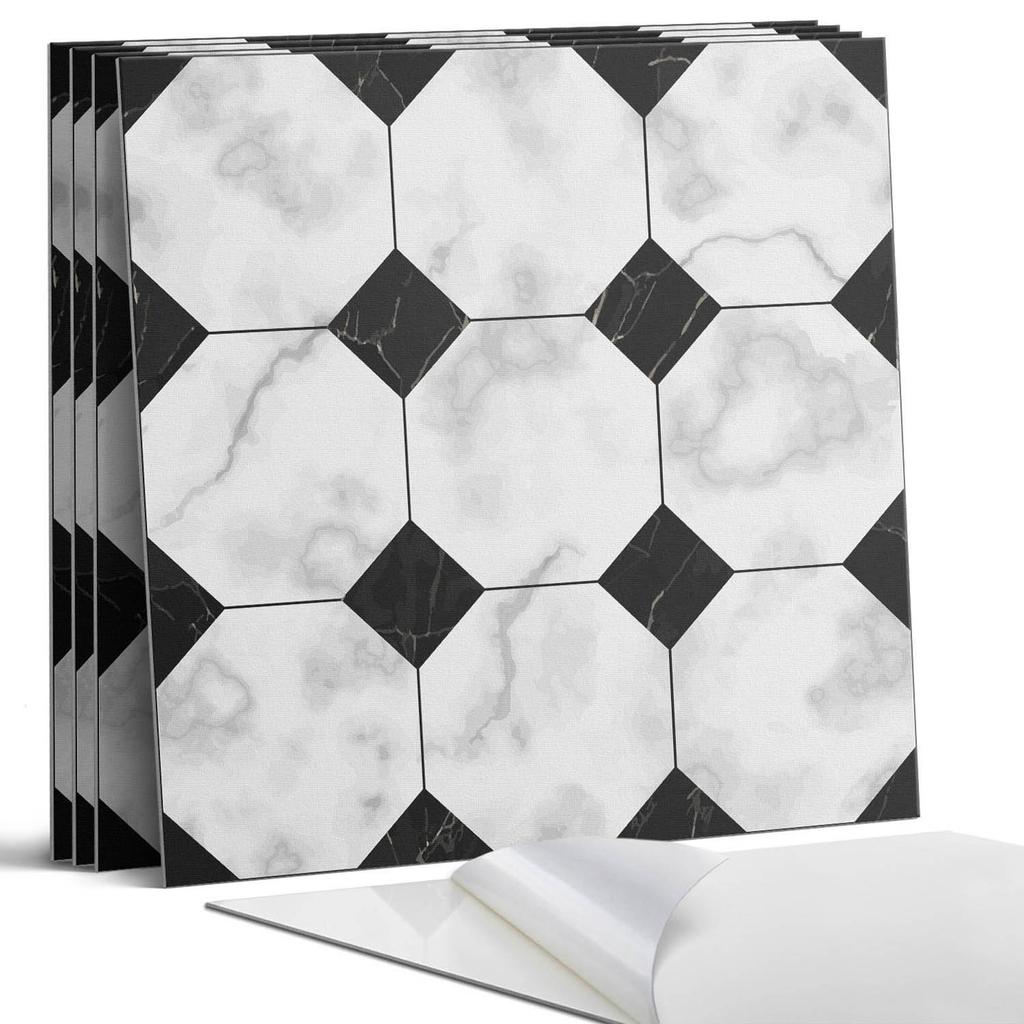 Kafelki Samoprzylepne Z Nadrukiem - Idealne Do Kuchni Geometryczne Wzory Płytek 4X50X50 Cm