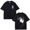 Japan Anime Berserk T Shirt Swordsman Gatsu Vintage Harajuku Manga Short Sleeve Oversized Cotto