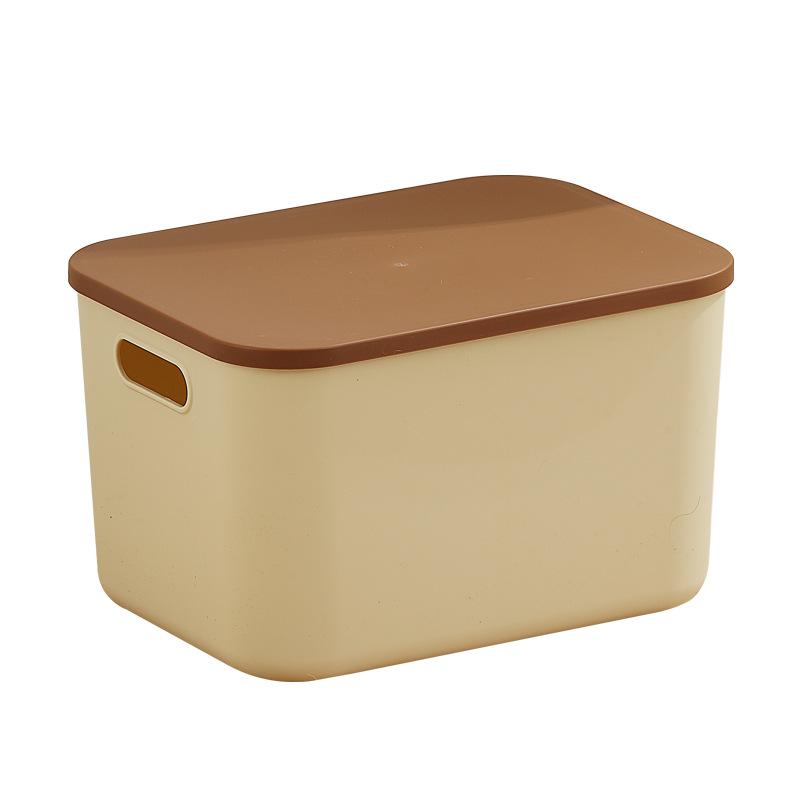Plastic Desktop Organizer Box with Lid for Dorms and Kids' Toys