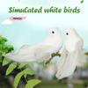M-1PCS Artificial Birds Simulated little bird, white bird, feathered bird, little white dove Decoration