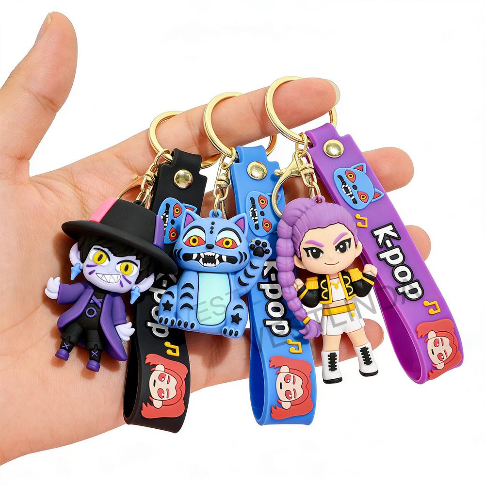 1 OR 10 PIECES KOREAN POP Demon Hunter Key Ring Rumi Key Chain Pendant Exquisite Merchandise Playthings Pouch Car Key Pendant Decoration Holiday