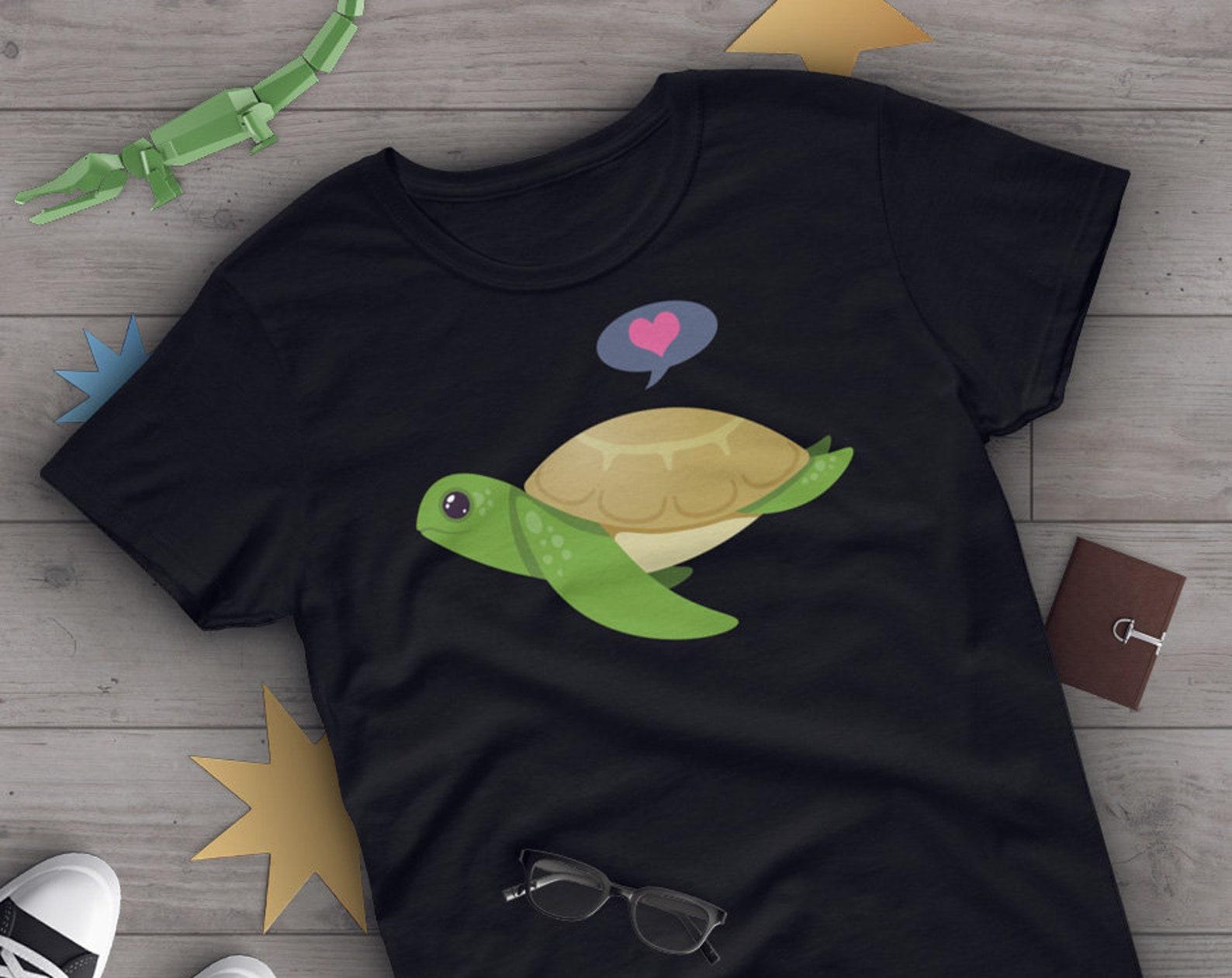 Green Turtle Shirt,  , Sea Turtle Tshirt, Turtle Lover Gift, Funny Reptile T-Shirt, Cute Turtle Graphic Tee, Tops, Blue, Navy, Pink 130