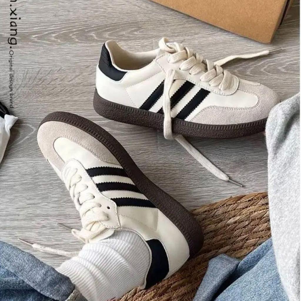 High-value Women's Shoes, New Spring Casual Sports Shoes, Summer Flat-bottomed Breathable Little White German Training Shoes