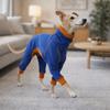 Stretchy Dog Jumpsuit High Neck Pet Turtleneck Dog Velvet Pajamas Pet Warm Sportswear  Indoor Wear