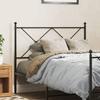 VidaXL Black Metal Headboard 100 Cm, Headboard for Single Bed, Black Headboard,, Metal Headboard 376531