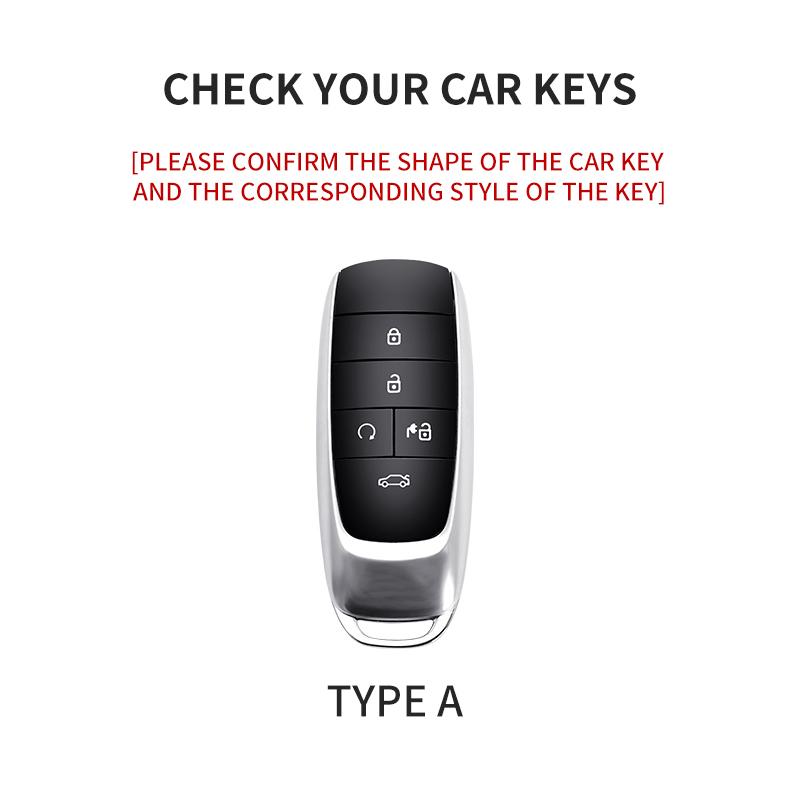 Suede Car Key Case Cover Smart Remote Fob Protector Shell Bag Keychain Holder Auto Accessories For Gac Trumpchi Aion S Y V Ia5