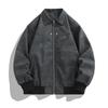 Men's American Retro Turn-Down Collar Leather Jacket - Autumn/Winter Loose Fit Trendy Outerwear