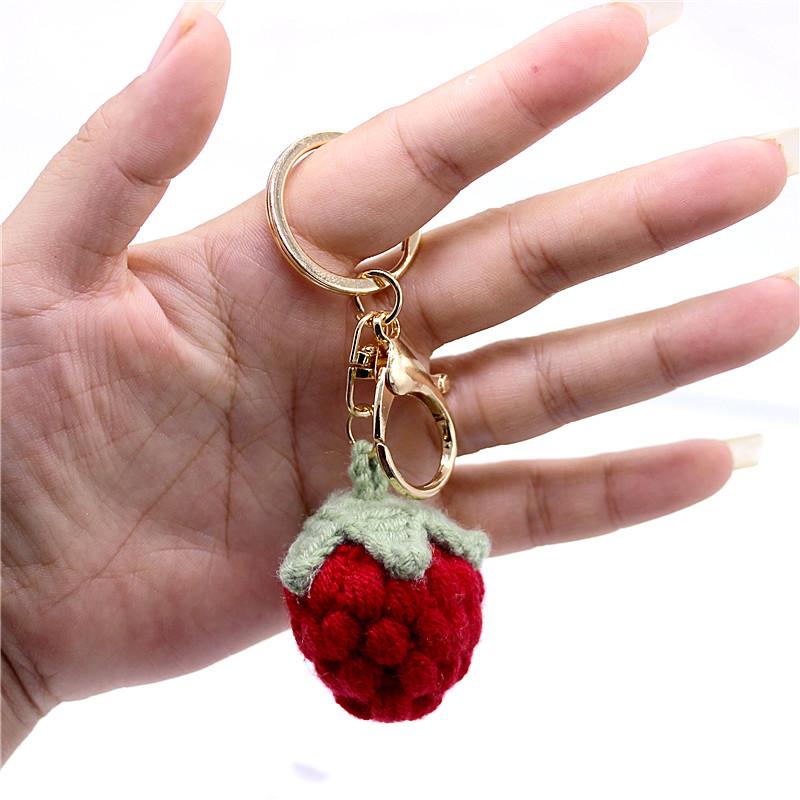 Creative Handmade Knitted Sunflower Keychain Keyring For Women Girl Cute Crocheted Flower Pendant Car Key Ring Handbag Gifts New