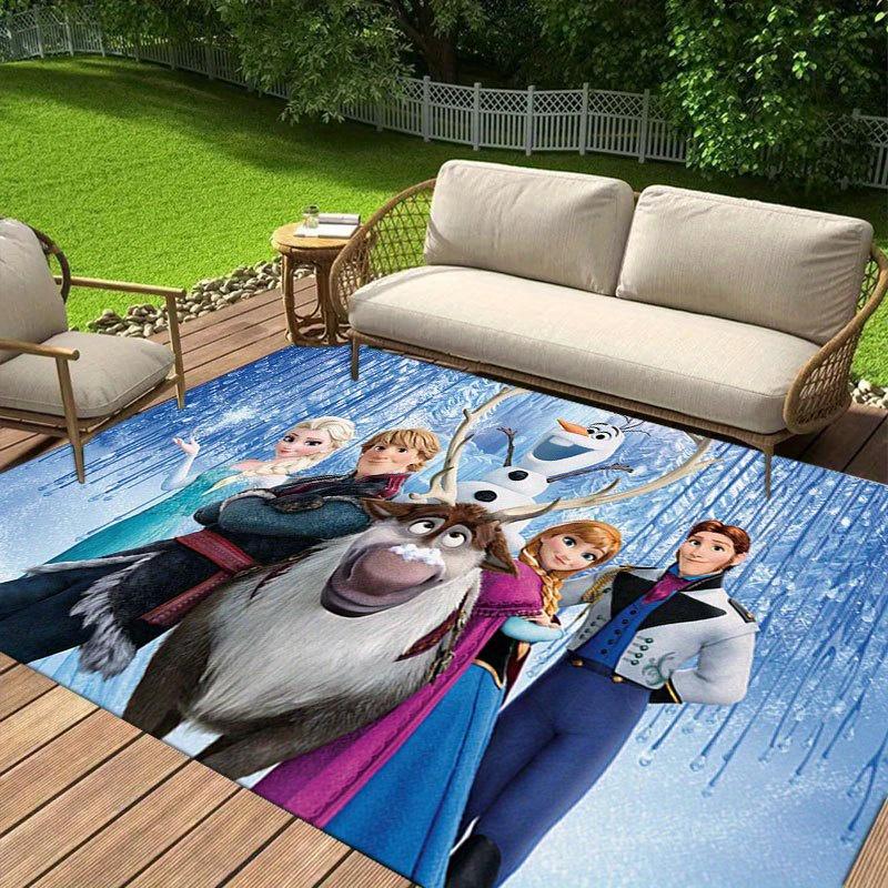 1pc Frozen Pattern Carpet Area Rug Non Slip Carpet Hand Washable Floor Mat Suitable For Living Room Bedroom Home Decor Room Decor