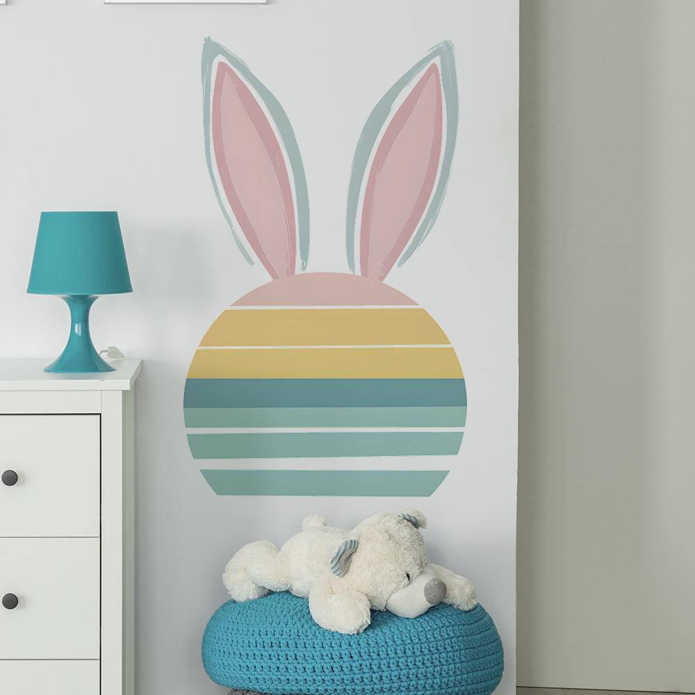 Early Morning Creative Rabbit Bedroom Living Room Home Background Beautification Decoration Wall Stickers