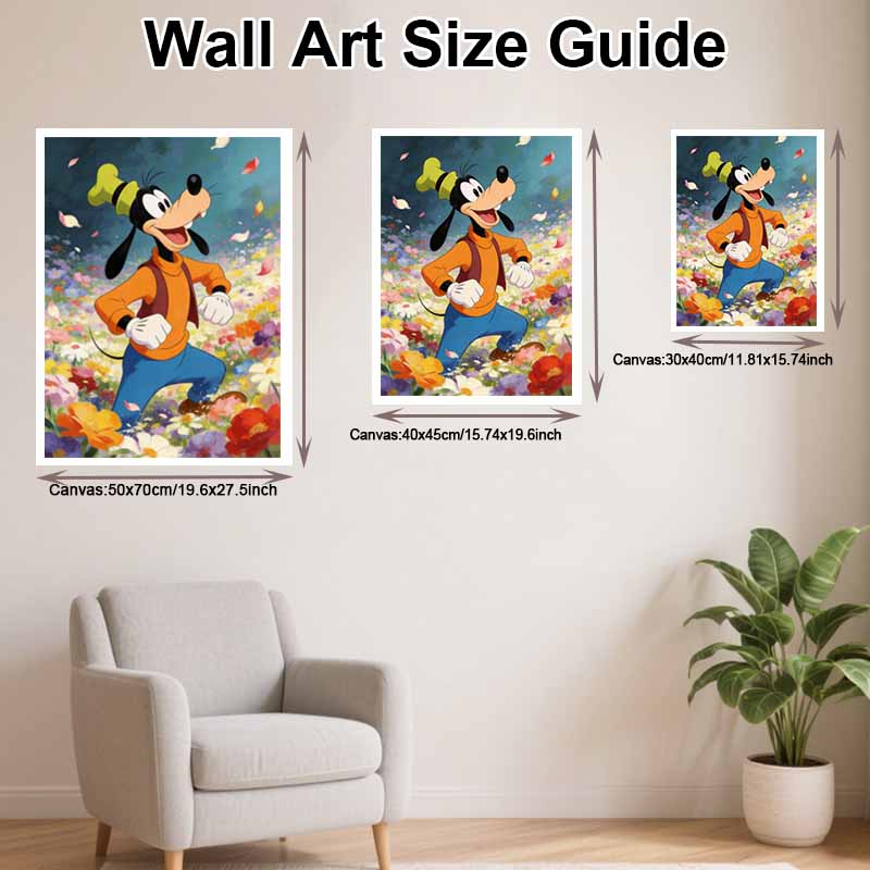 Disney Goofy Flower Field Diamond Paint Painting Art Kit Handmade DIY5D Home Decor Gift