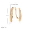 Kinel Rose Gold Color V Shape Earrings For Women Vintage Wedding Jewelry