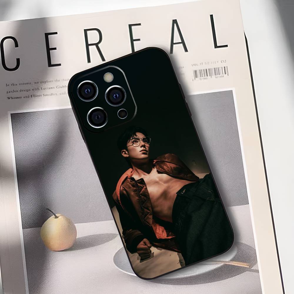 Wang Hedi Dylan Wang Actor Phone Case For IPhone 17,16,15,14,13,12,11,Plus,Pro,Max,Plus,XS,soft Case Black Silicone
