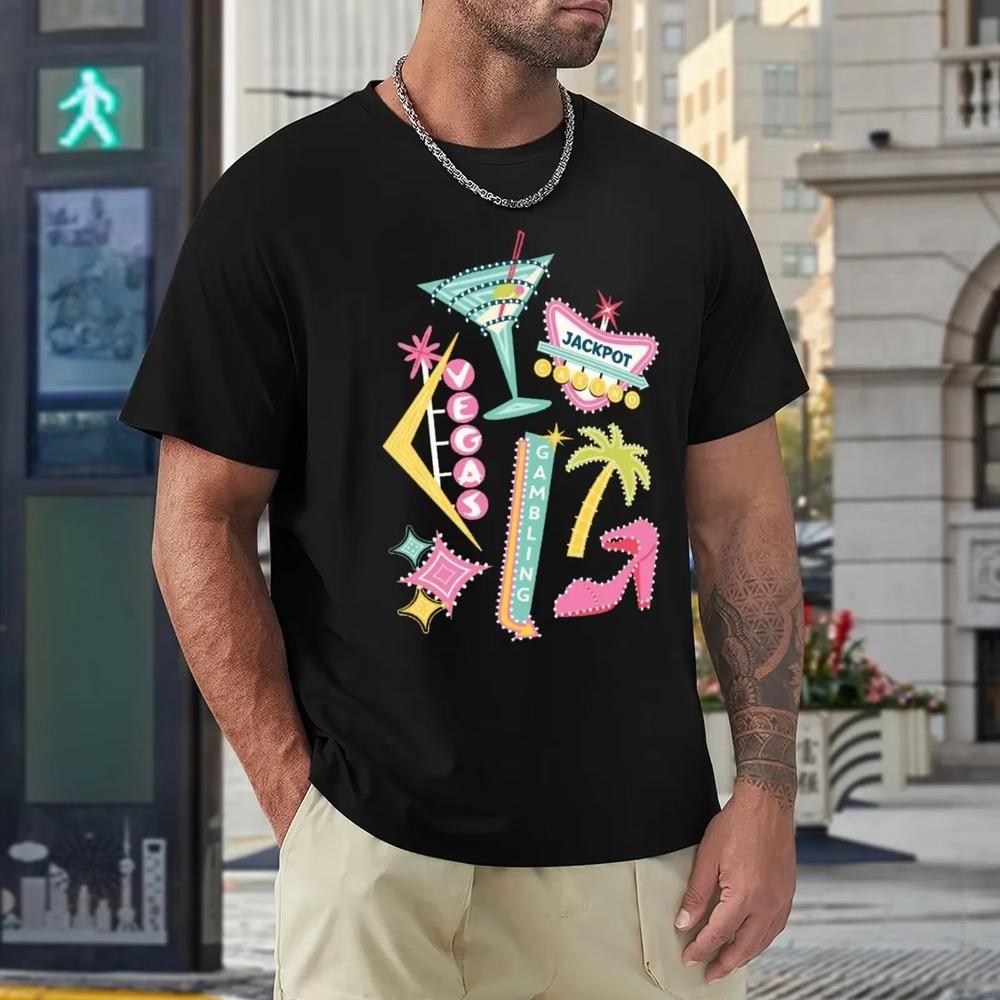Viva Las Vegas For Sale T-shirt Round Neck Sports Top Tee Top Quality Home Funny Novelty Eur Size