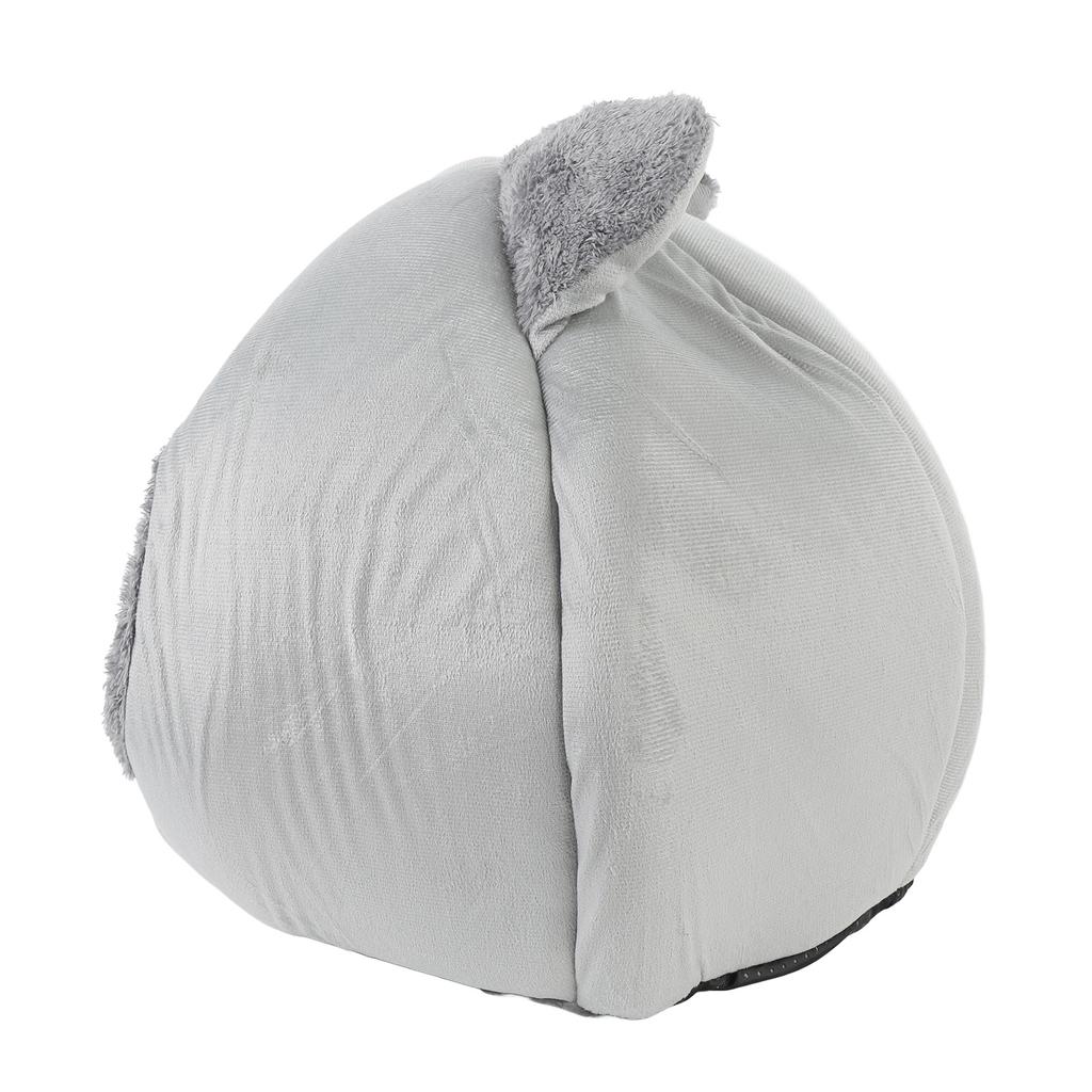 Cat House Half Enclosed Warm Cat Cave Easy To Clean Padded Round Pet House For Winter XL