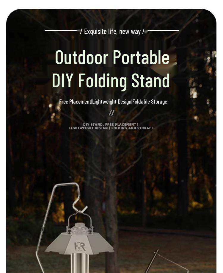 Outdoor Foldable Aluminum Alloy Tactical Lamp Stand for Camping