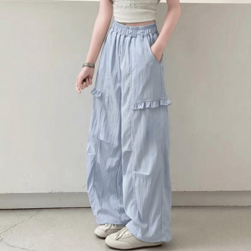 Moonkids Girls Lightweight Summer Anti-Mosquito Wide-Leg Pants 160cm