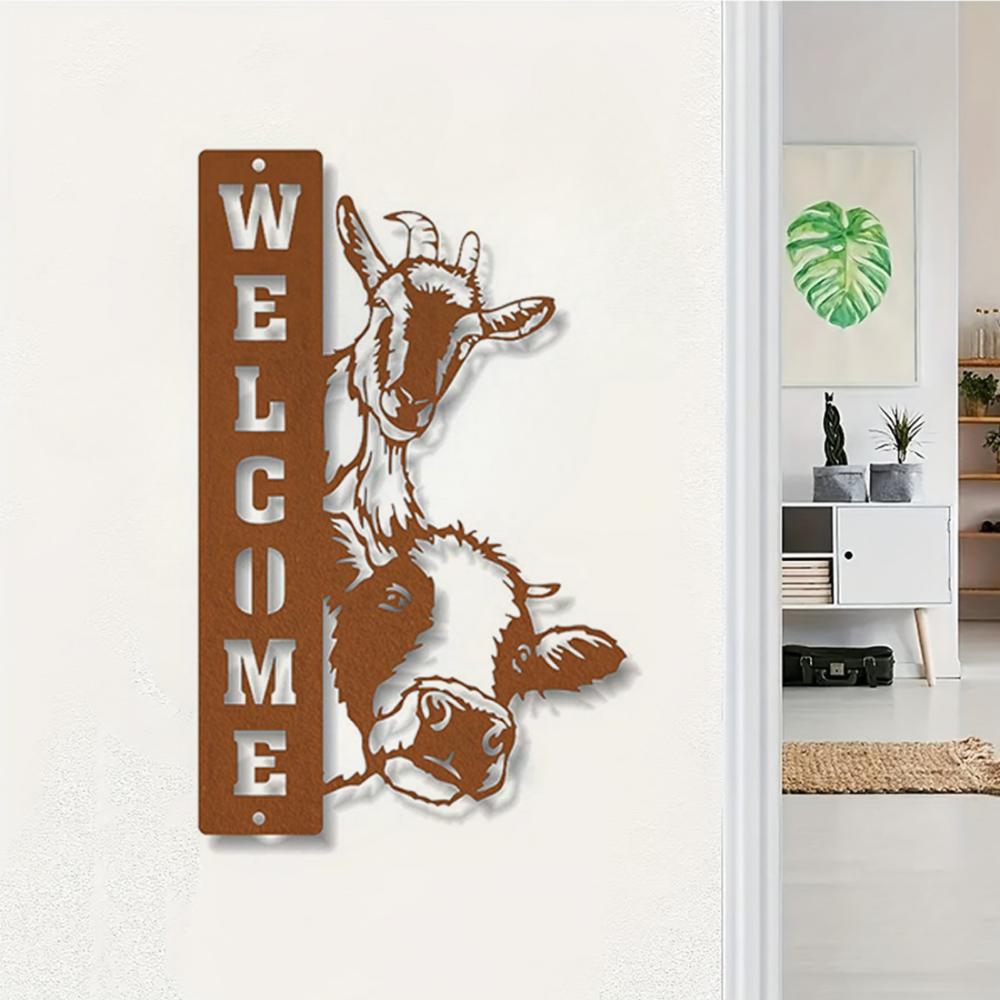 Decorative Farmhouse Signs Plaques - Transform your farm with these plaques Cow, sheep, goat signs. Welcome farm decor. Rustic.