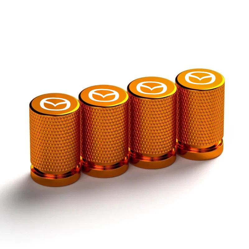 4PCS Laser Logo Alloy Car Wheel Stem Valve Caps for Mazda Atenza Axela RX7 MX5 CX5 RX7 Protege 626 CX9 CX7 CX3 Tire Decoration