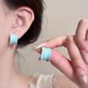 Stylish and Simple Oil-dripping C-shaped Earrings, High-end Versatile Design Earrings, Niche Light Luxury Temperament Earrings, Women
