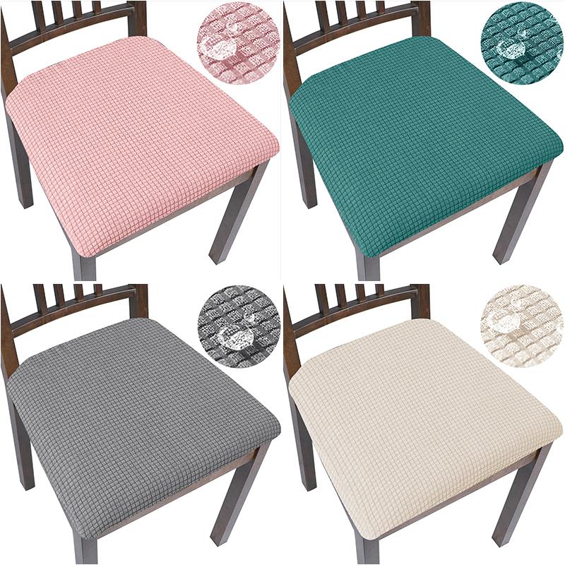 Waterproof Chair Seat Cover Stretch Dining Chair Upholstery Cheap Washable Chair Seat Covers For Hotel Kitchen Home Decor